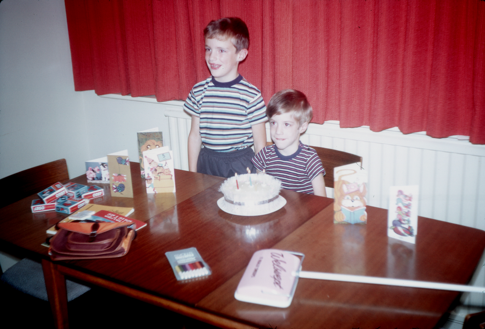 7001935k 5 August 1970 - Simon with Jonathan on his birthday.