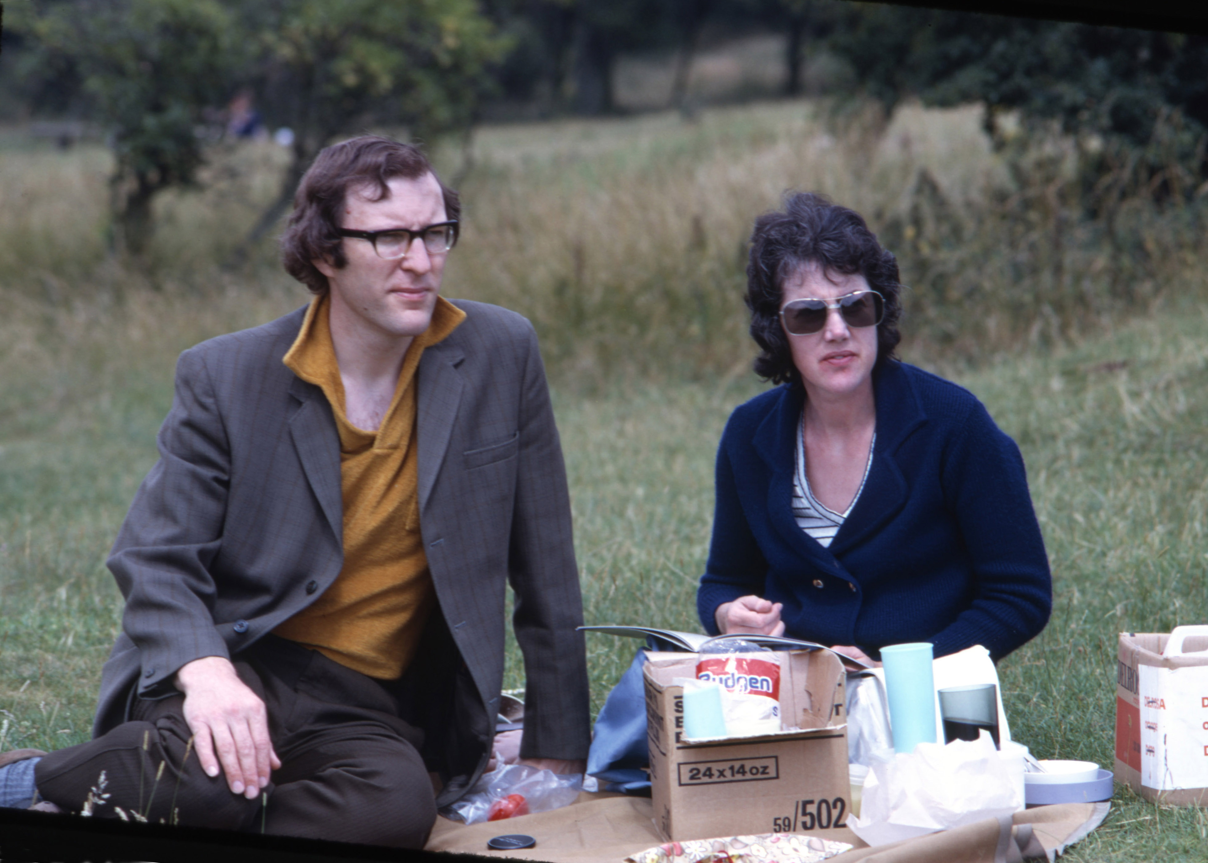 7404312 August 1974 - We are having a picnic on a visit to Whipsnade.