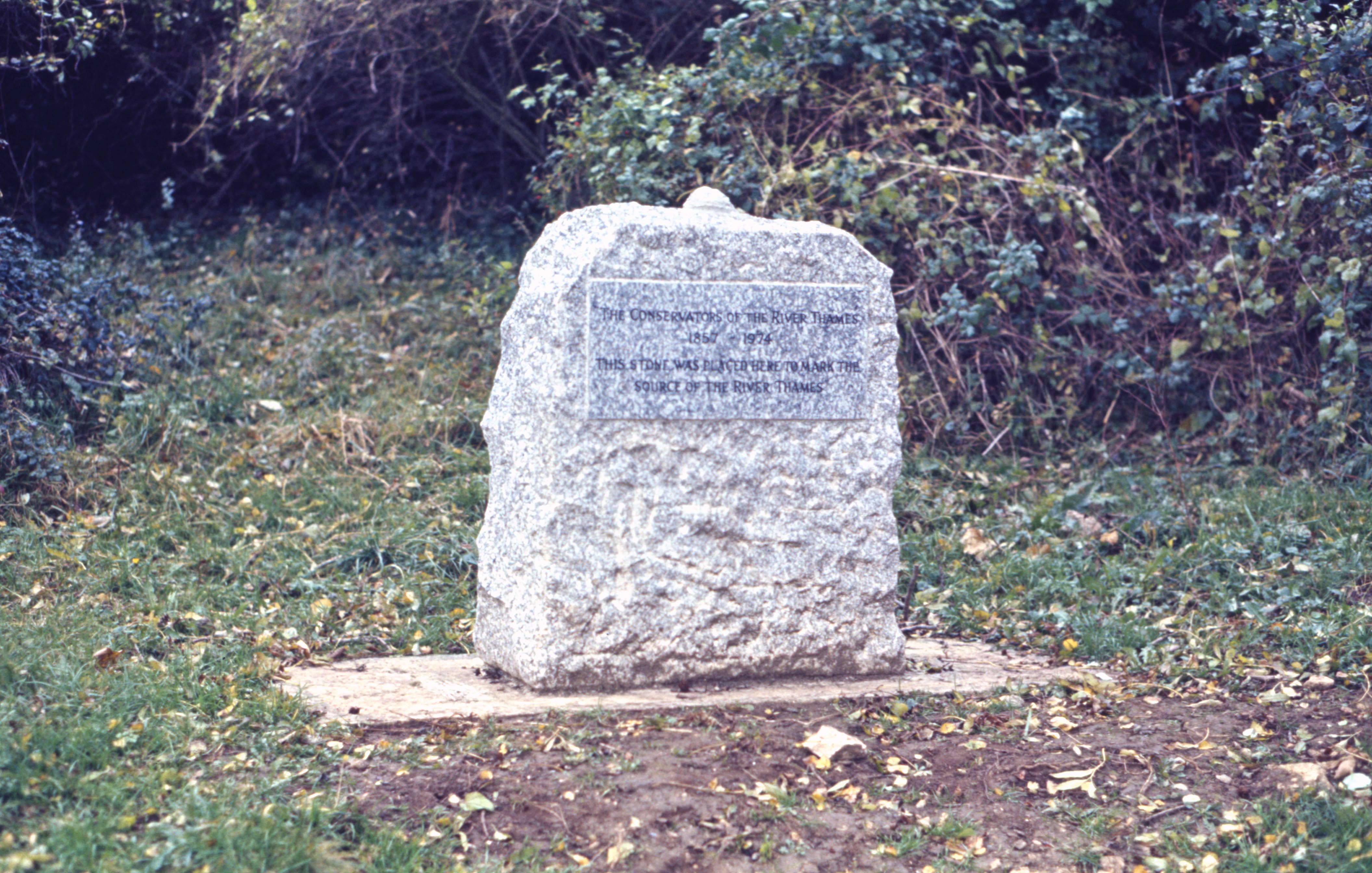 7404627 October 1974 - This stone marks start of the Thames.