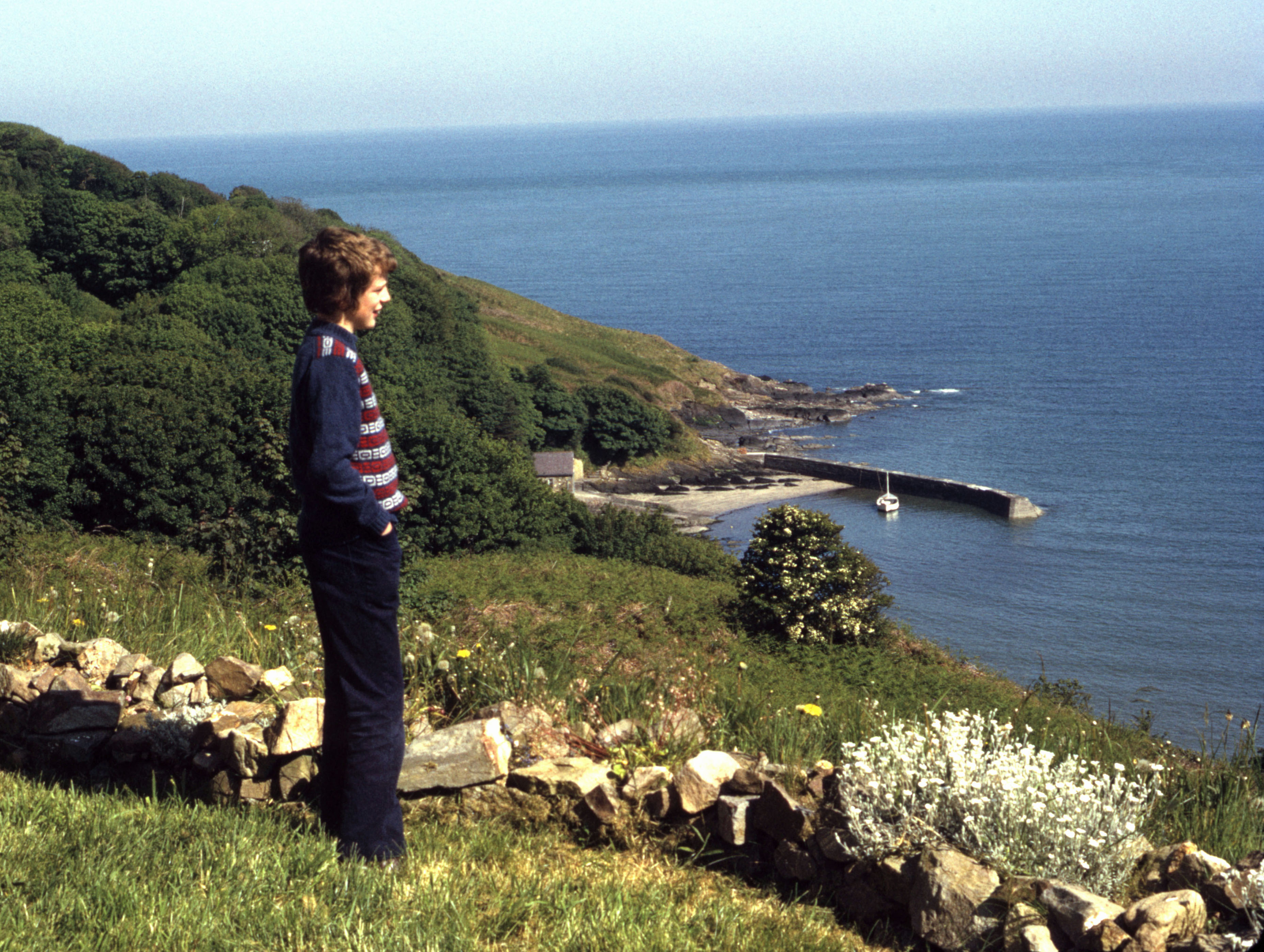 7505304 May 1975 - Simon looks out over Cardigan Bay.