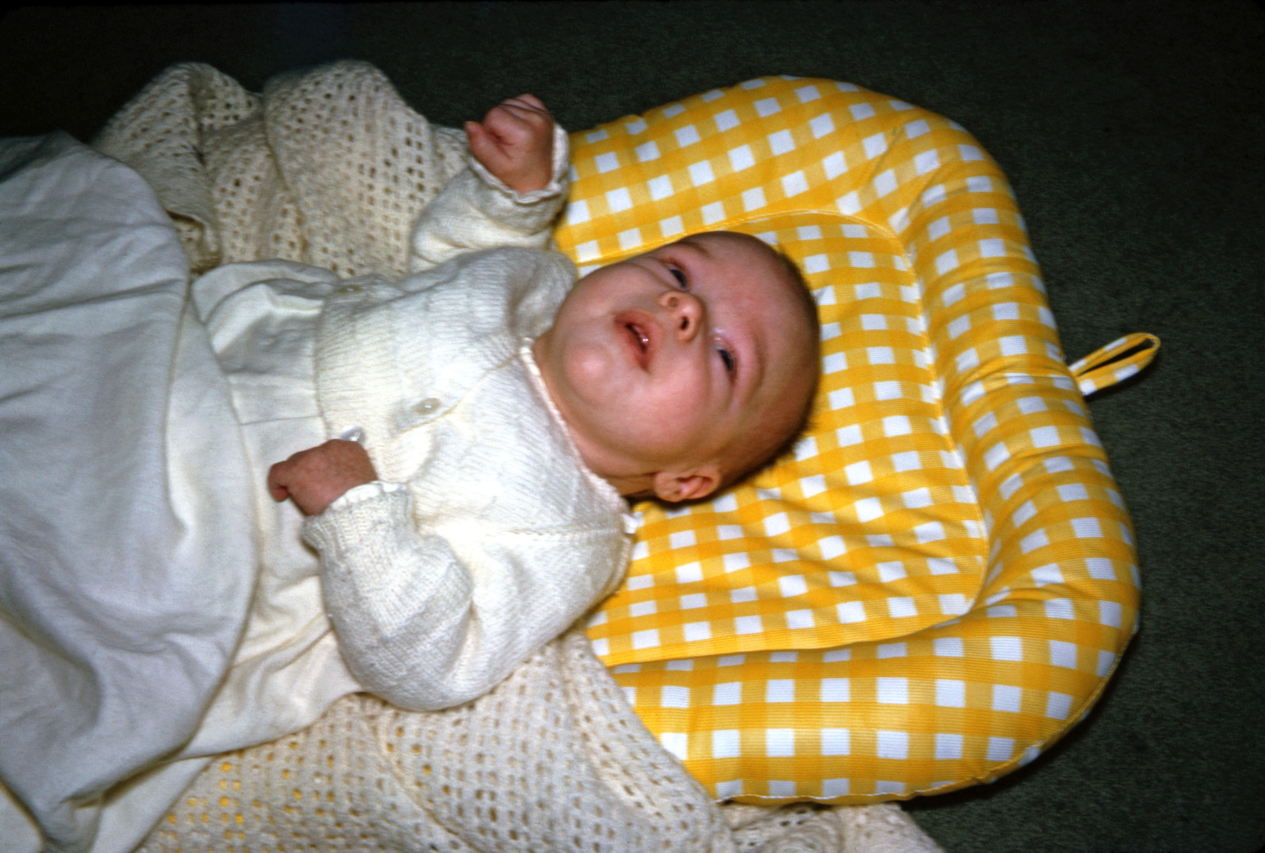 November 1963 Simon, who is now 5 weeks old, on his changing mat