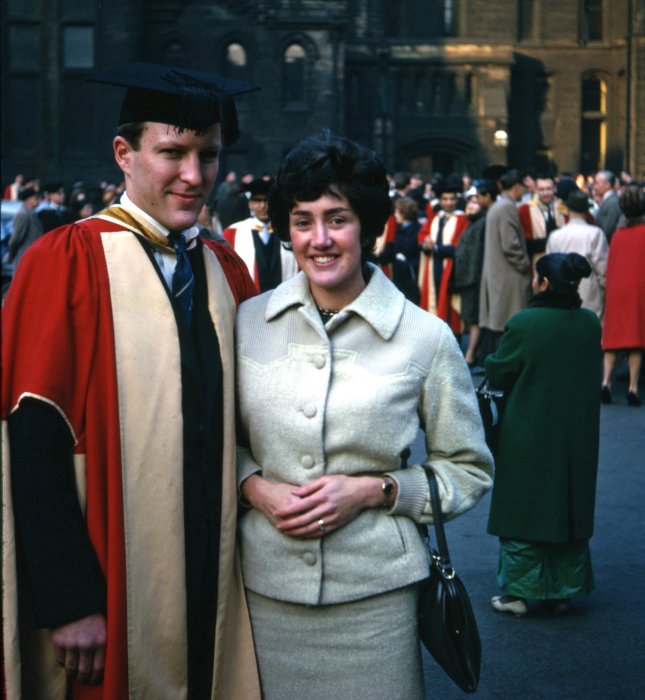 13 Dec 1963 Malcolm and Betty after the PhD degree day ceremony