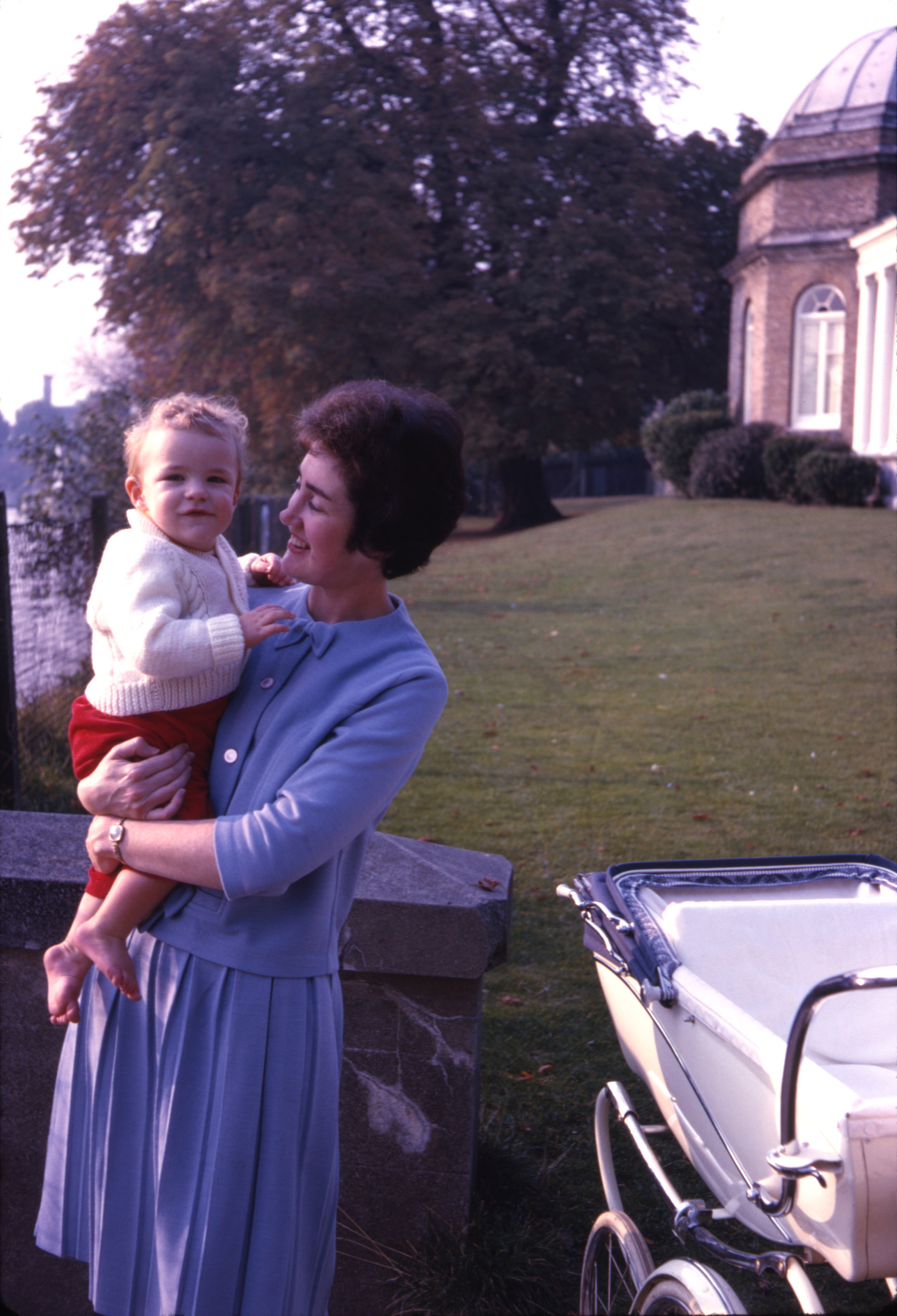 October 1964 Betty and Simon, who is now 1, at Bell Hill, Hampton