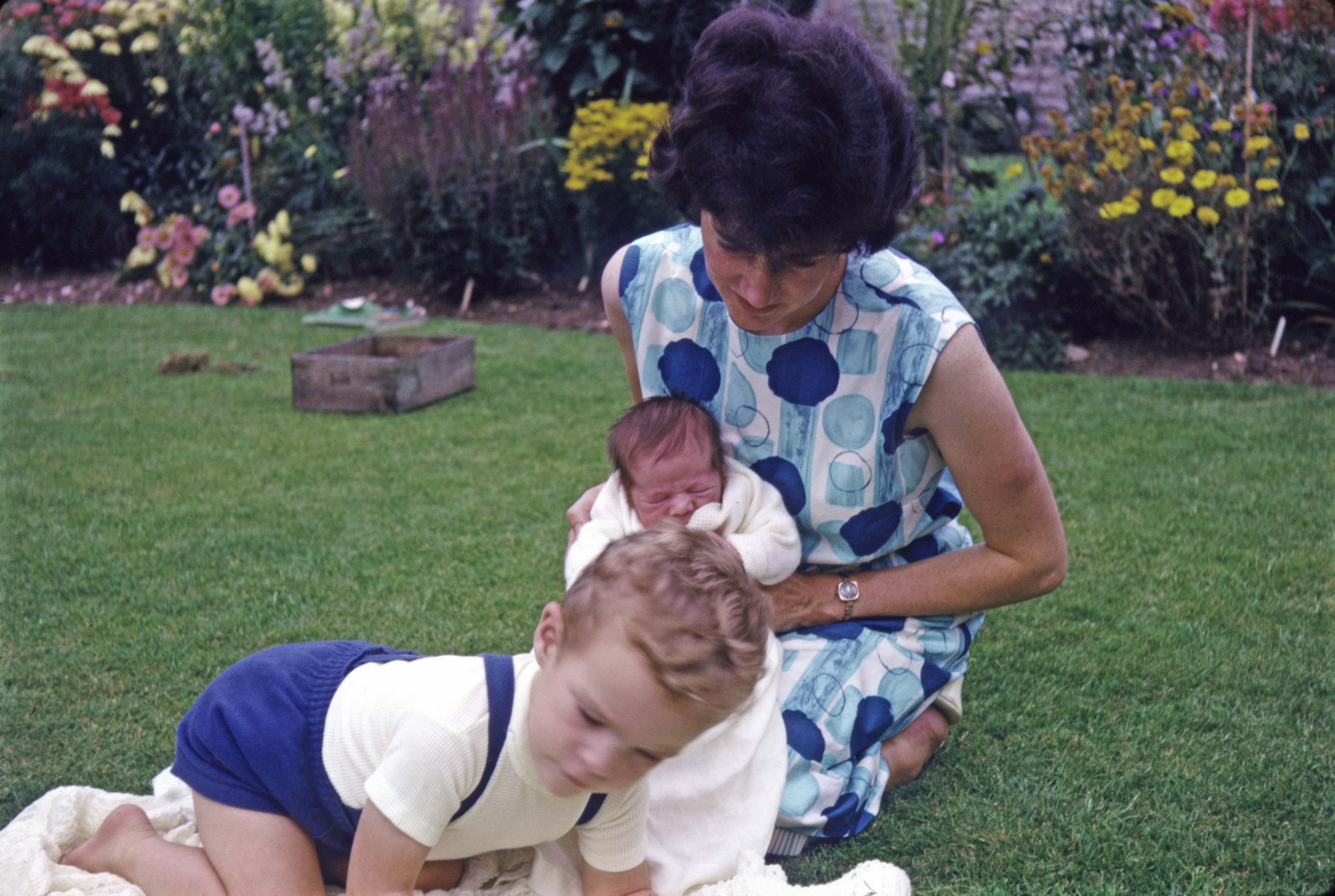 August 1965 Betty with Simon and Jonathan