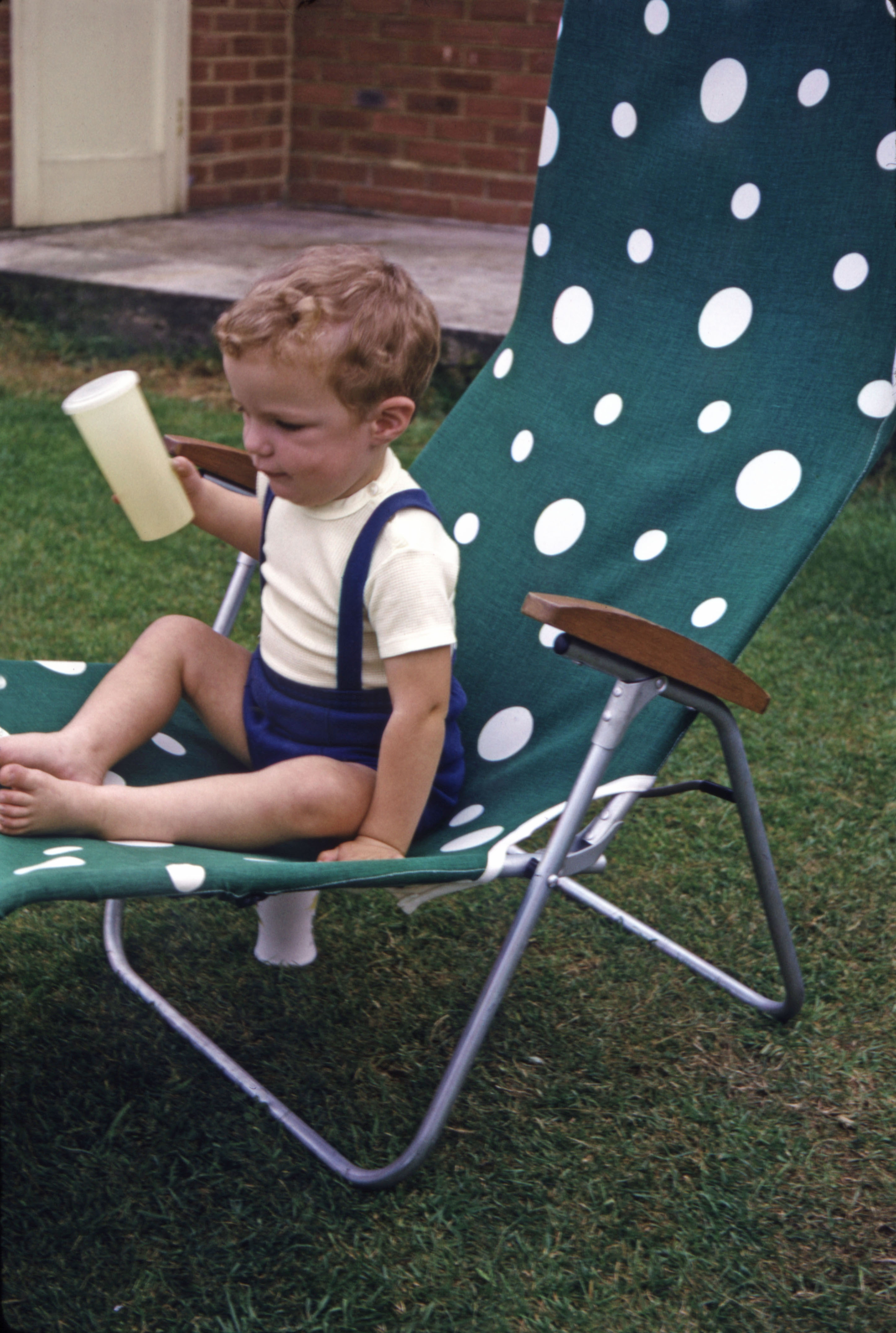 August 1965 Simon in the garden at Yateley.