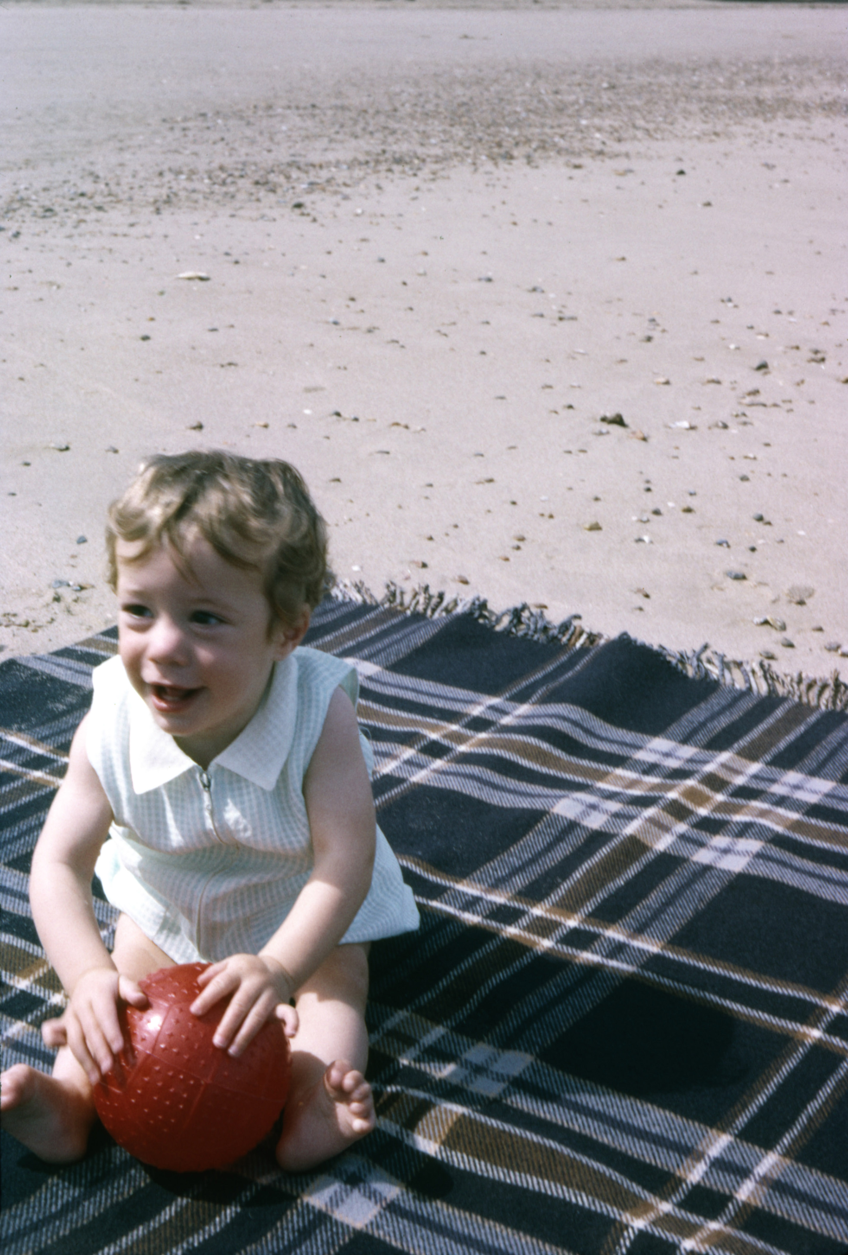 June 1966 Jonathan on the beach at Brancaster