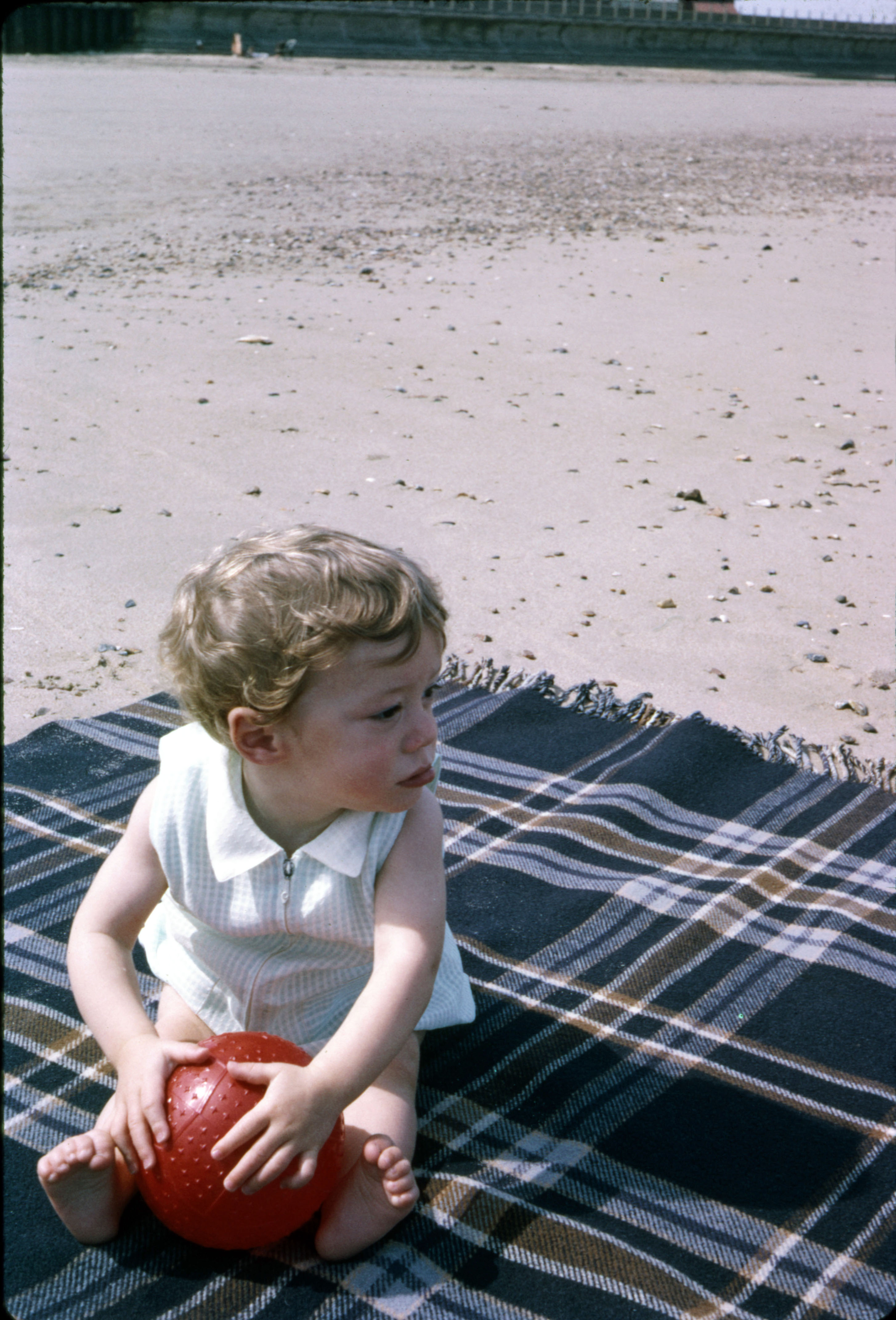 June 1966 Jonathan on the beach at Brancaster