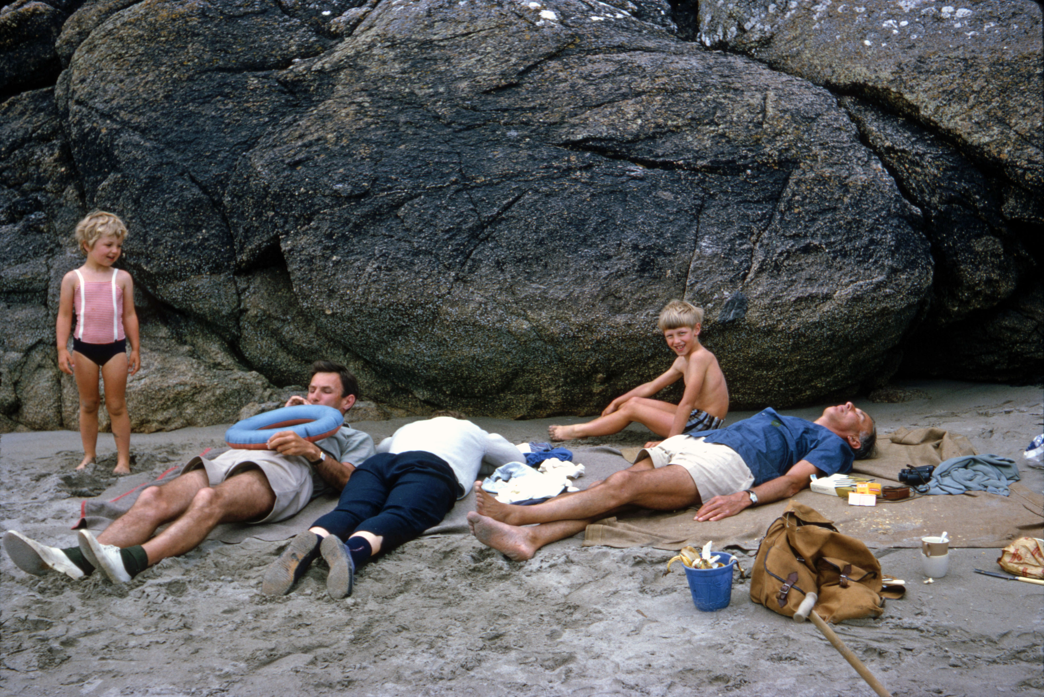 Summer 1967 On the beach, resting! (Brittany)