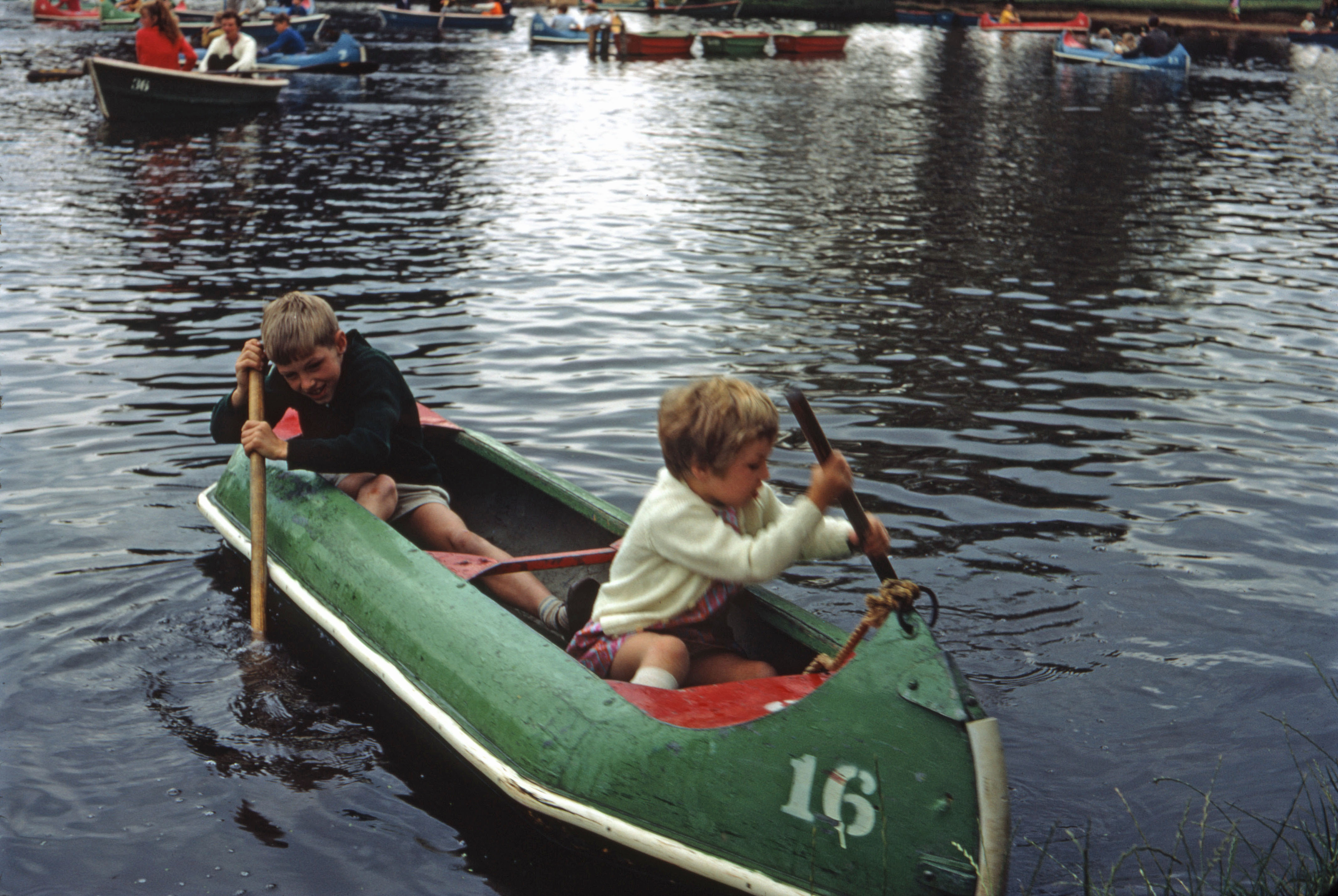 April 1968 Peter and Nicola boating in Bushy Park