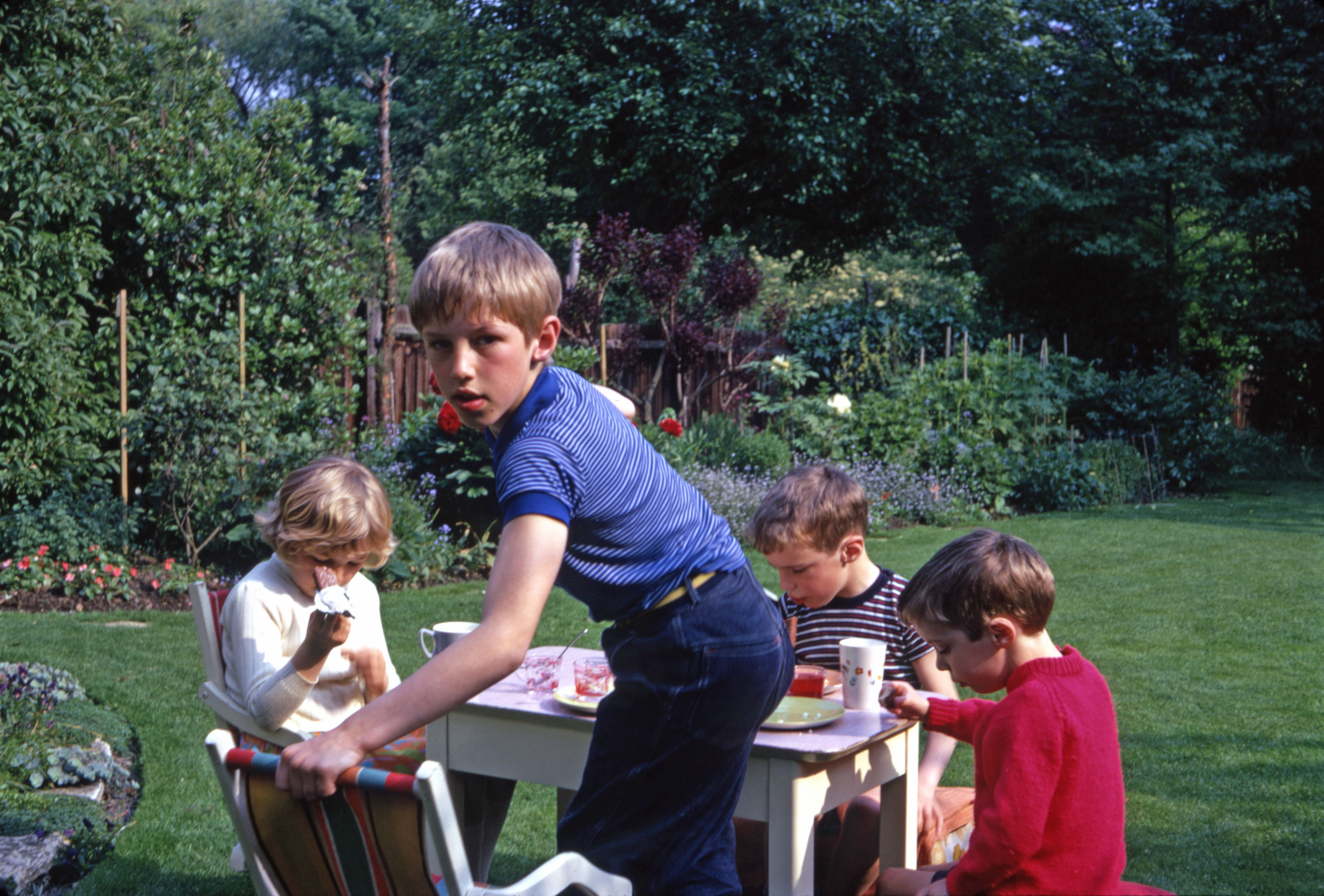 May 1969 The grandchildren at tea at Hampton