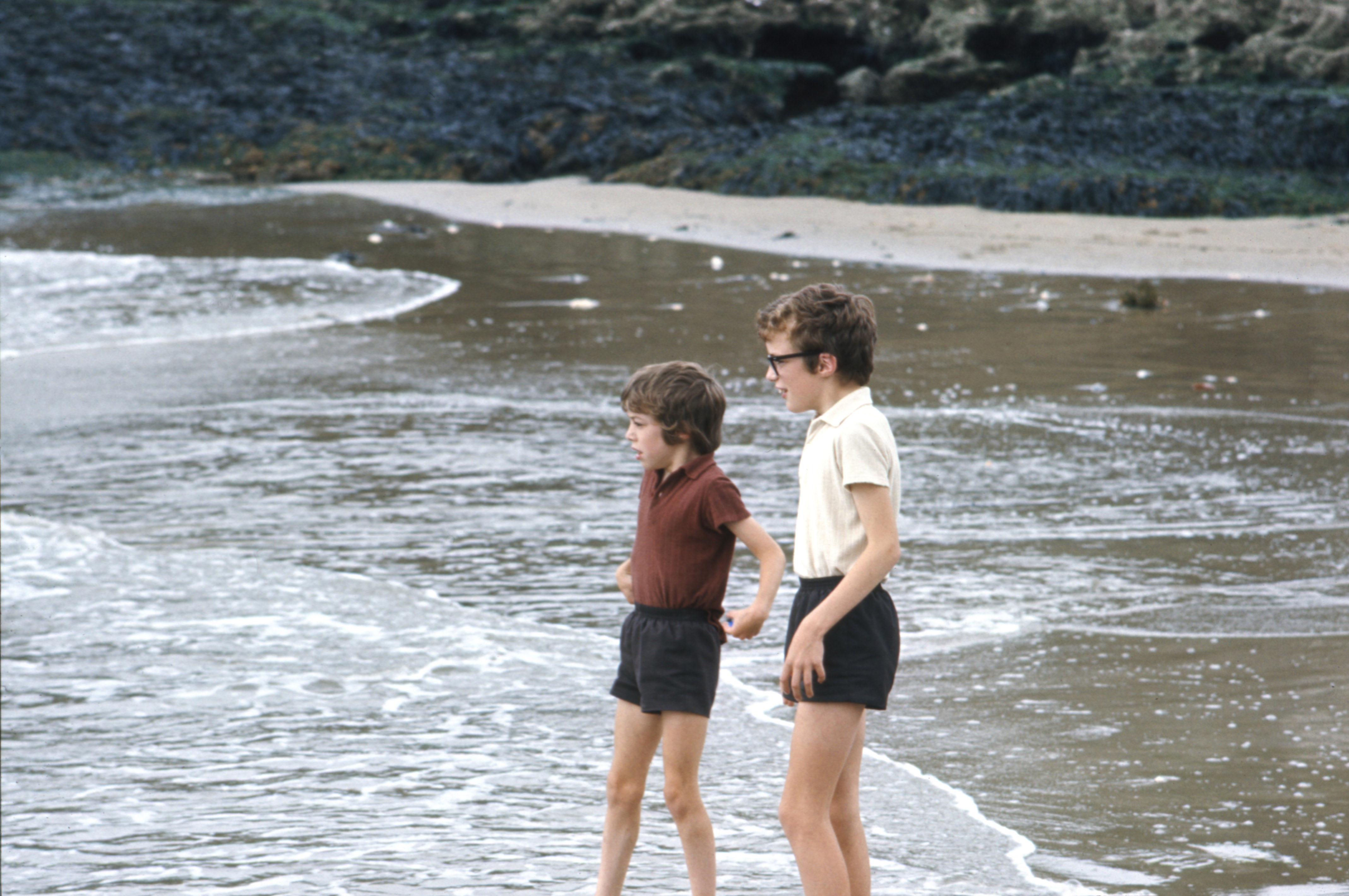 7303707 August 1973 - Simon and Jon look across the bay to where men are shrimping
